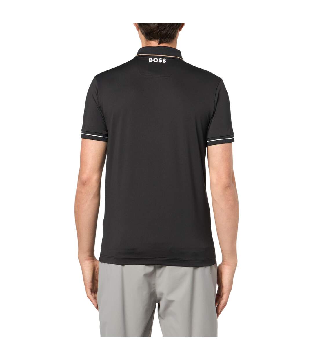 Mens Paul Regular Polo Shirt Black Boss-4