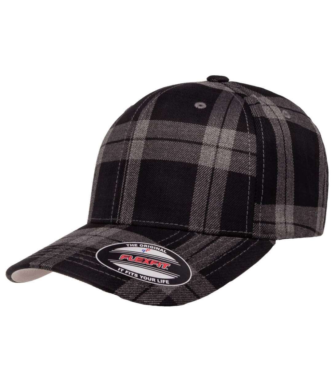 Casquette de baseball flexfit adulte noir / gris Yupoong-4