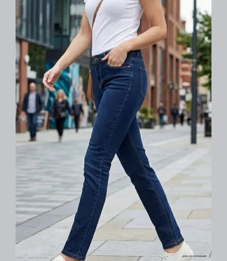 Jean Femme Tissu Stretch Louna1 Bleu Stone Used (Mayflower)
