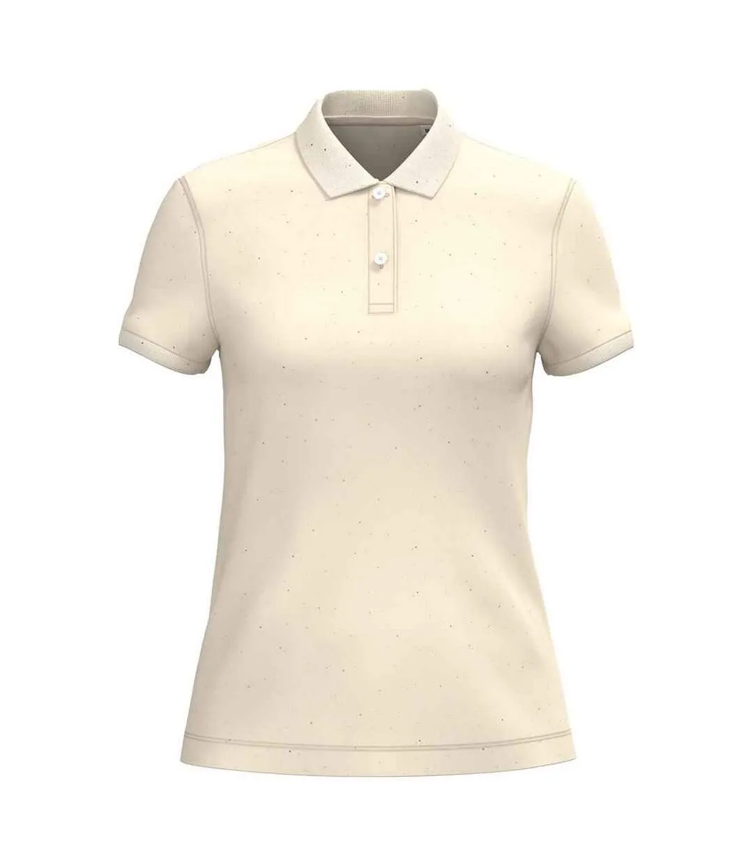 Womens/ladies Pique Polo Shirt Raw Natural Native Spirit-1