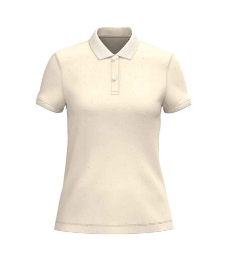 Womens/ladies Pique Polo Shirt Raw Natural Native Spirit