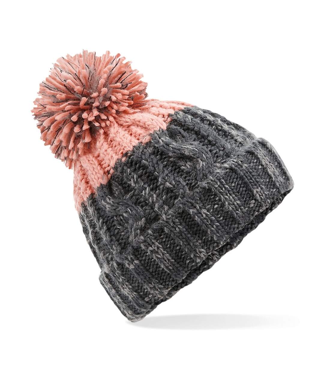Beechfield Unisex Adults Apres Cuffed Beanie (Graphite Grey/Blush) - UTRW7276-1
