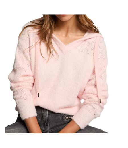 Pull rose femme morgan duveteuse