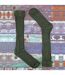 Chaussettes de Kilt Épais Nervuré Crème et Marine-4