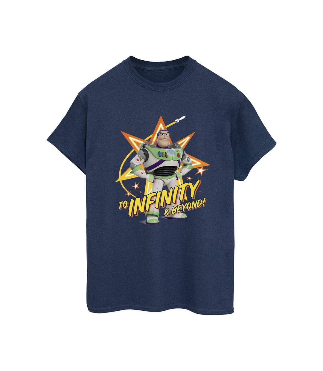 Disney Womens/Ladies Toy Story Buzz To Infinity Cotton Boyfriend T-Shirt (Bleu marine) - UTBI46922-1