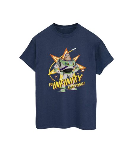 Disney Womens/Ladies Toy Story Buzz To Infinity Cotton Boyfriend T-Shirt (Bleu marine) - UTBI46922