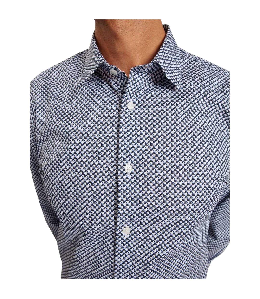 Chemise Motif/style Géométrique Homme Bleu Marine Ted Baker-4