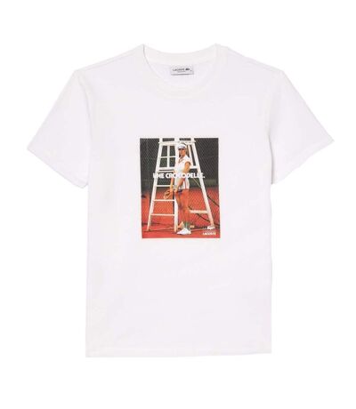 Womens/ladies Printed Pique T-shirt White Lacoste