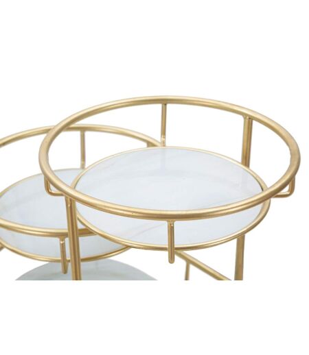 Plateau Décoratif 3 Niveaux Jade 36cm Or