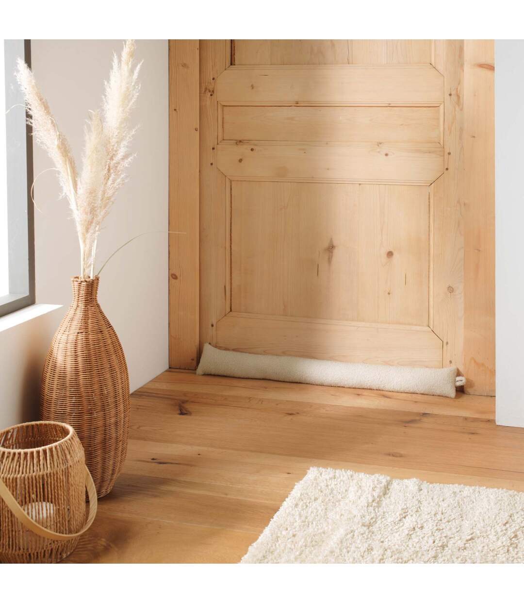 Boudin Bas de Porte Bouclette Wooly 80cm Naturel-2