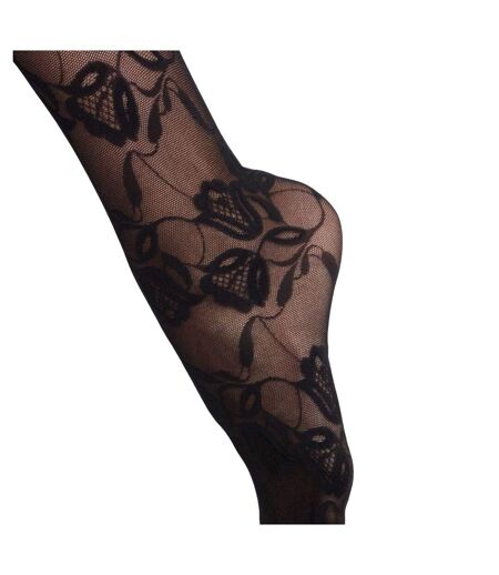 Collant floral velours Style
