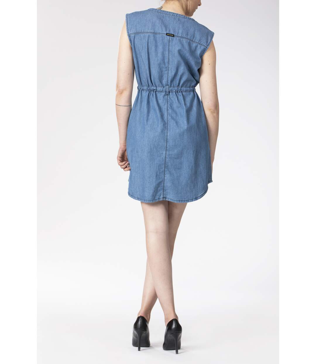 Robe sans manches chambray bleached EGLE 'Rica Lewis'-3