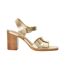 Womens/ladies Jessia Leather Sandals Gold Dune London-1