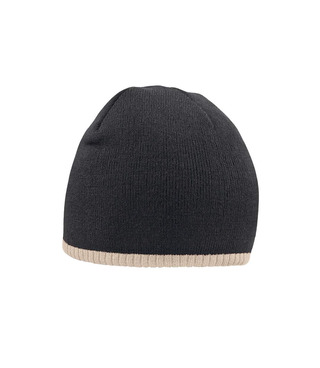 Bonnet adulte noir / beige gris Beechfield-1