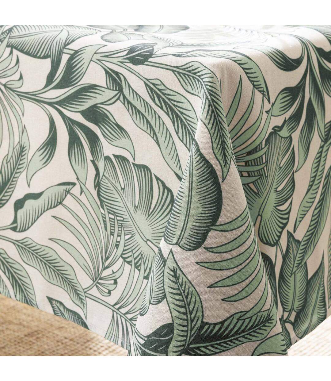Nappe Antitache Imprimé Stylis 140x240cm Vert Sauge-2