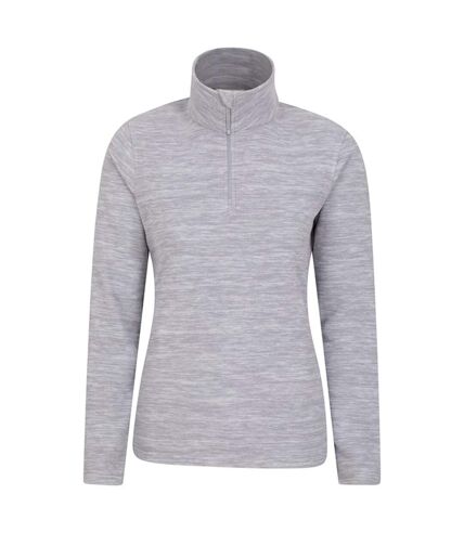 Womens/ladies snowdon melange fleece top grey Mountain Warehouse