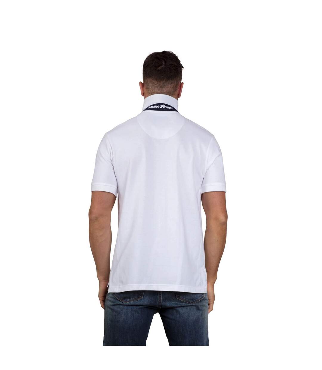 Polo Classic Homme Blanc Raging Bull-2