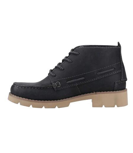 Mens Savanna Leather Boots Black Sperry
