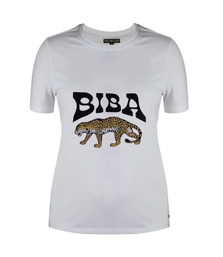 T-shirt Motif/style Léopard Femme Gris Biba