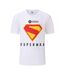 Mens Cotton T-shirt White Red Yellow Superman-1