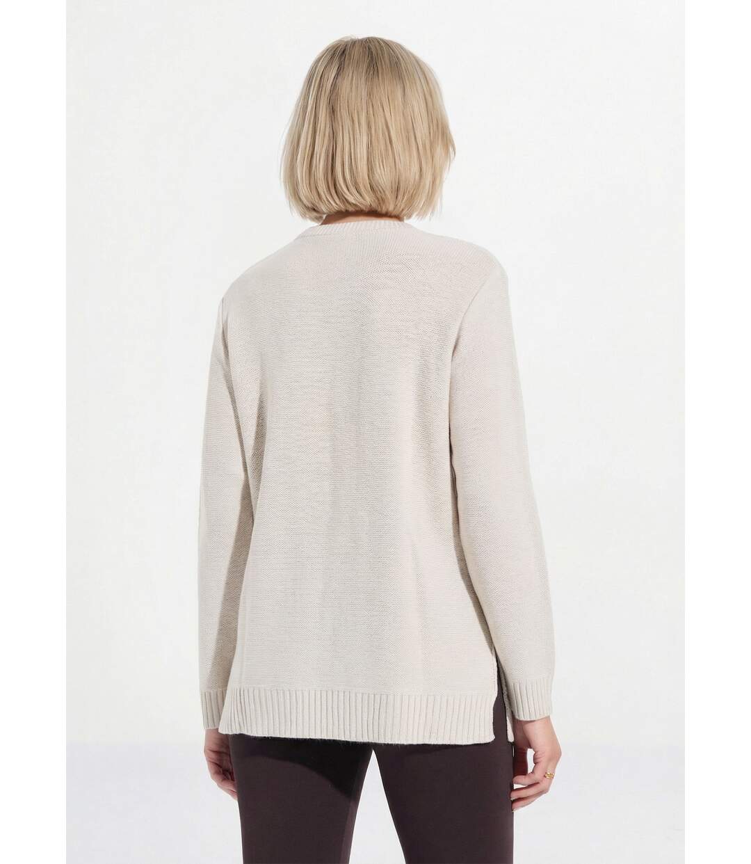 Pull-tunique col rond manches longues-2