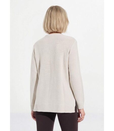 Pull-tunique col rond manches longues