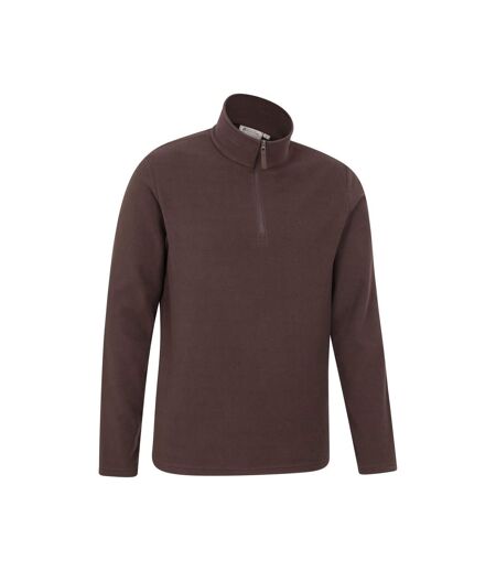 Mens Camber Ii Half Zip Fleece Top Brown Mountain Warehouse