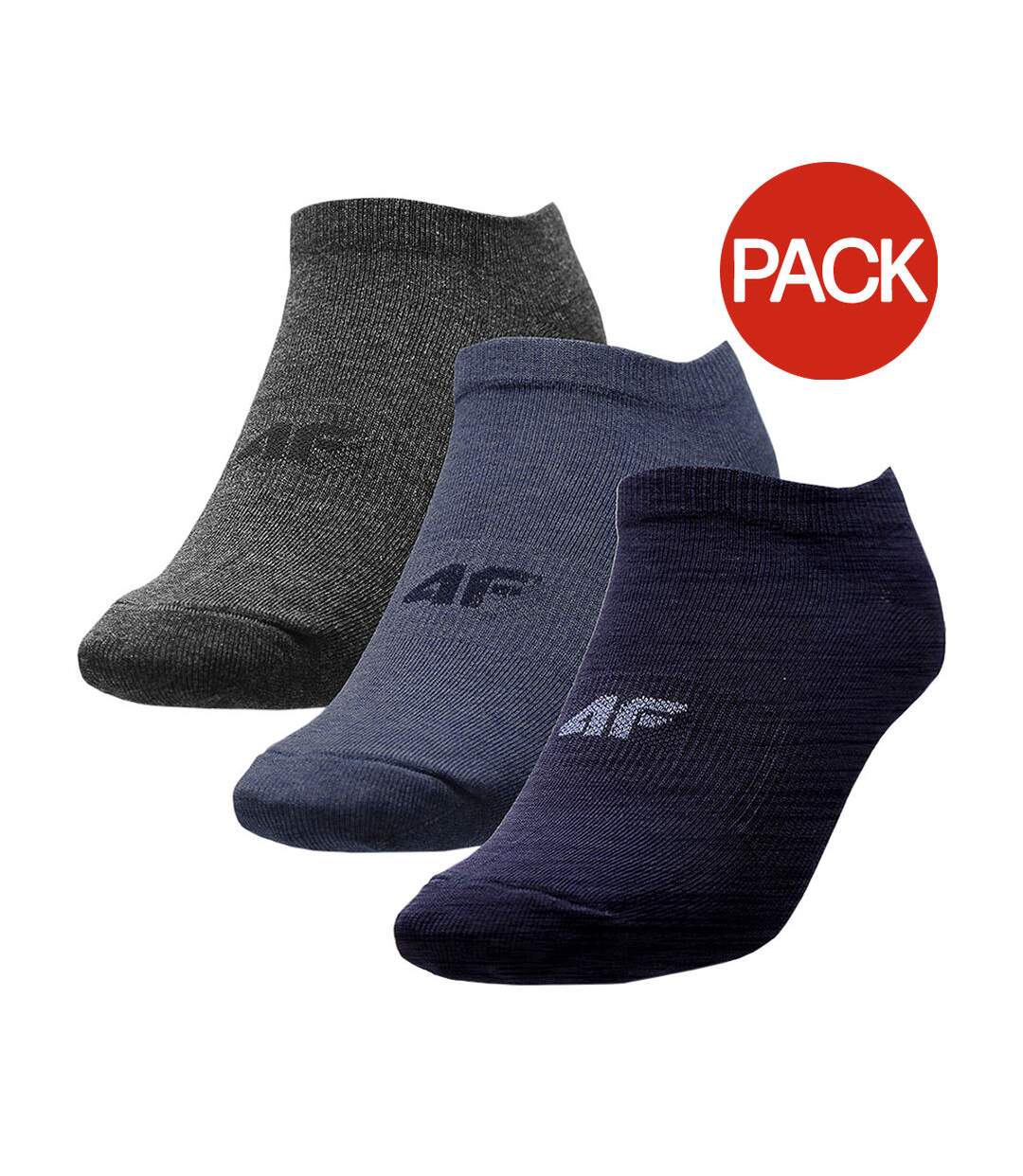 Socquettes H4l22 Femme Bleu Marine Bleu Gris 4F-1