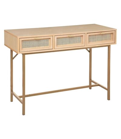 Console 3 tiroirs en cannage RAYO - Beige