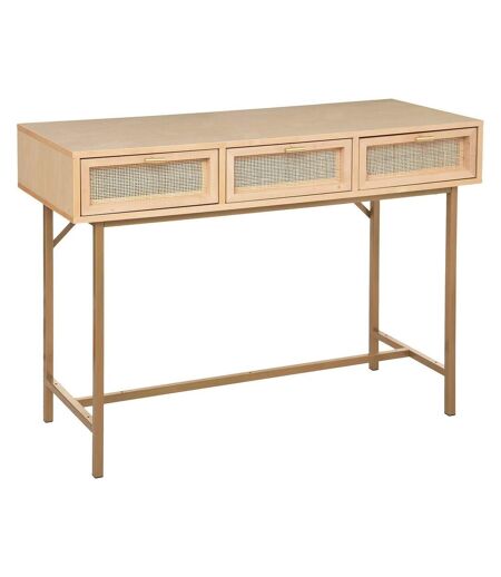 Console 3 tiroirs en cannage RAYO - Beige