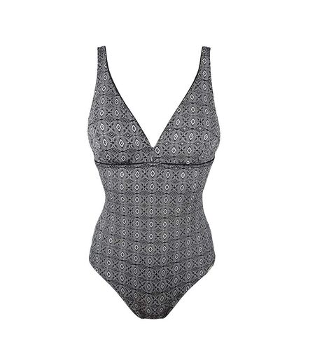 Maillot de bain noir/blanc femme grain de sable eva