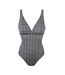 Maillot de bain noir/blanc femme grain de sable eva-2