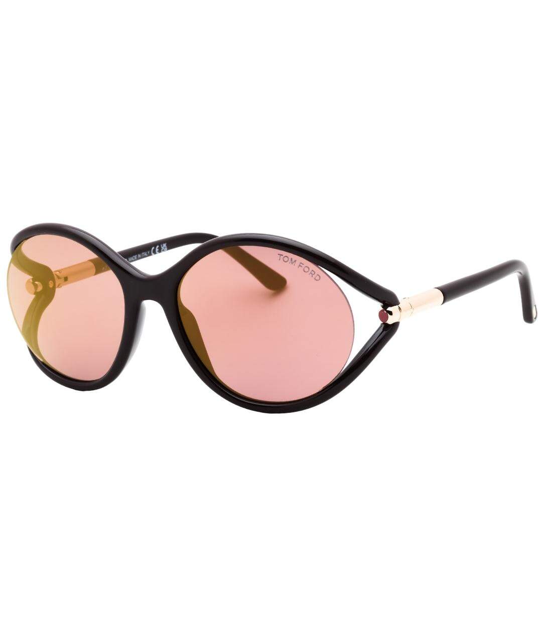 Lunettes De Soleil Motif Brillant Melody Femme Taille Unique Marron Foncé Rose Clair Tom Ford-2
