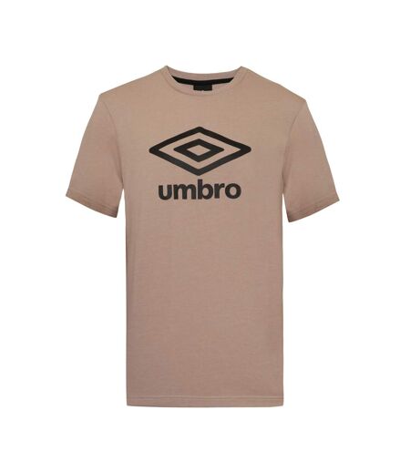 Tee shirt homme col rond chiné en coton 160GSM et logo imprimé 729282 Umbro