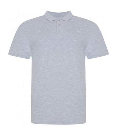 Awdis Mens Piqu Cotton Short-Sleeved Polo Shirt (Gray Heather) - UTPC4134