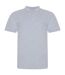Awdis Mens Piqu Cotton Short-Sleeved Polo Shirt (Gray Heather)