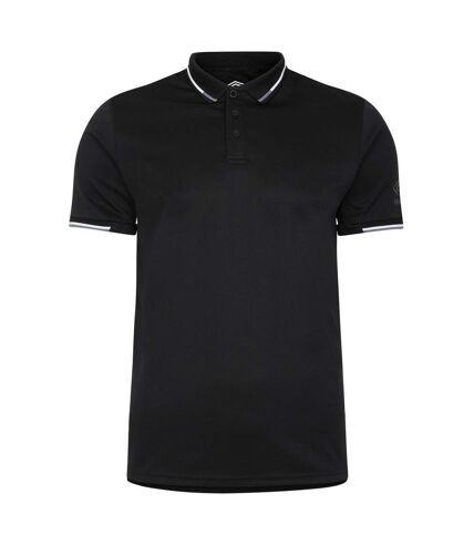 Mens tipped golf polo shirt black Umbro