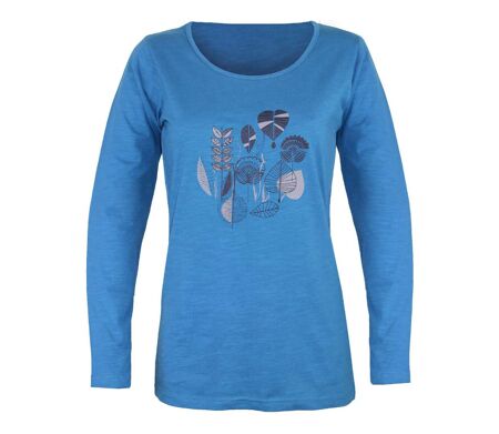 Tee-shirt MAYFLOWER TEEF2004A manches longues : la douceur du coton flammé bleu
