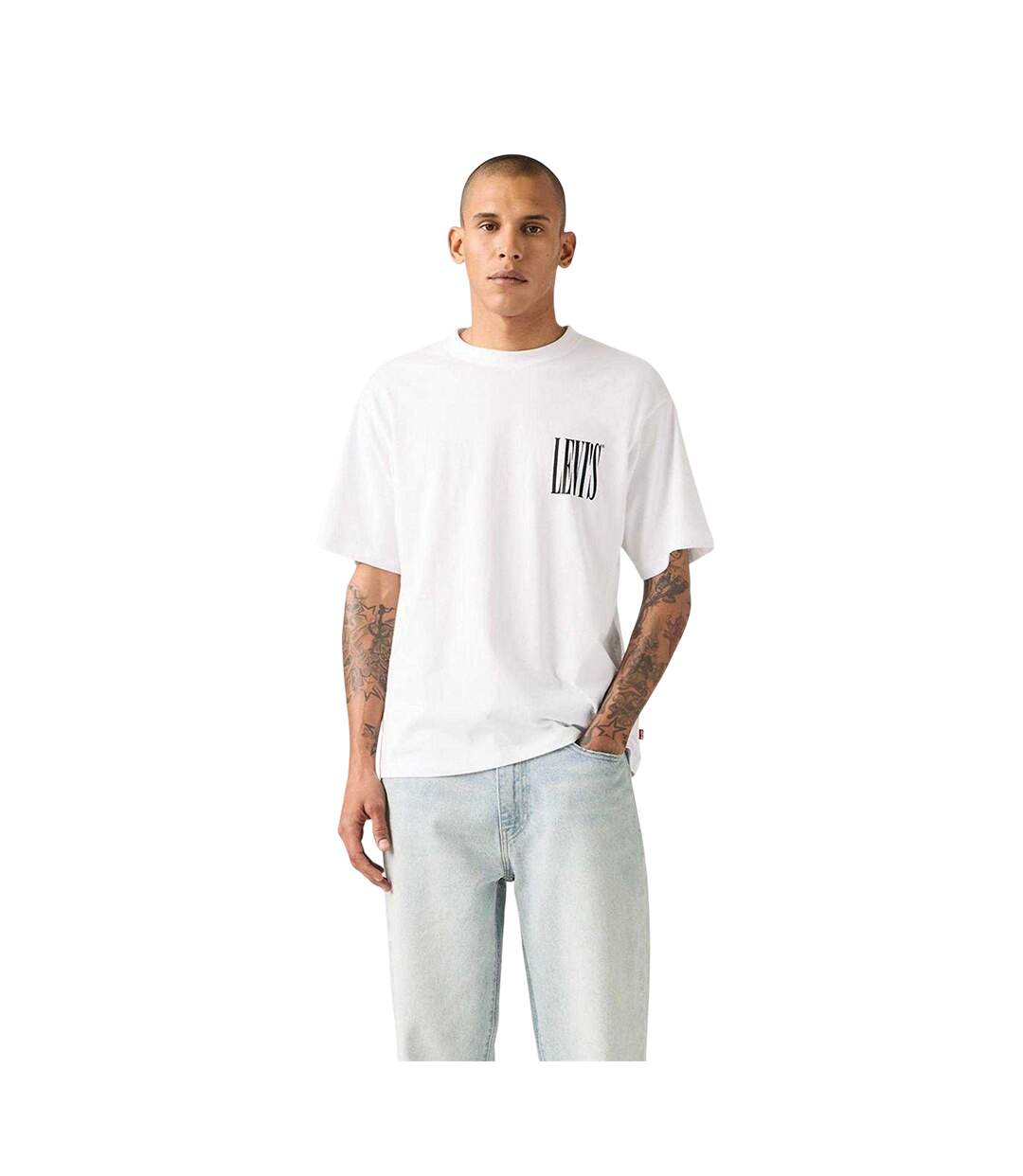 Mens Cowboy T-shirt White Levis-2