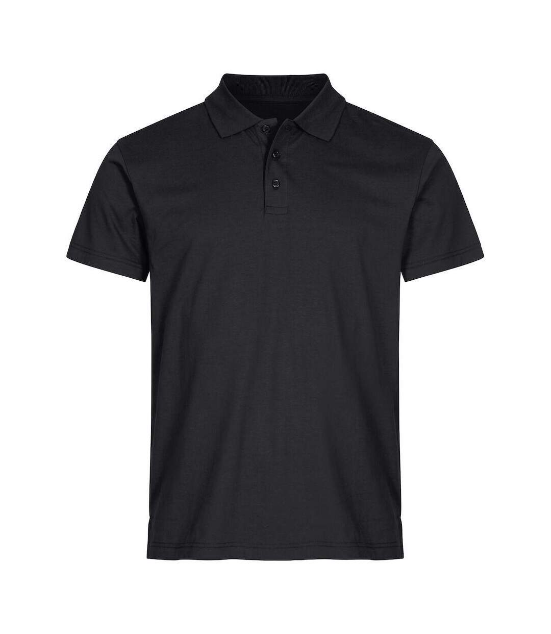 Unisex Adult Single Jersey Polo Shirt Black Clique-4