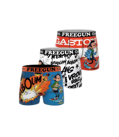 Lot de 3 boxers homme Gaston Lagaffe Freegun