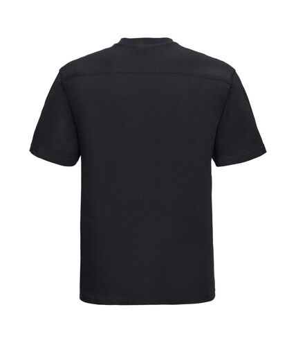 Mens heavyweight t-shirt black Russell