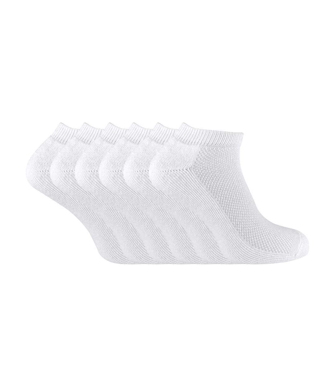 6 Pairs Unisex Bamboo Organic Cotton Low Cut Trainer Socks-1