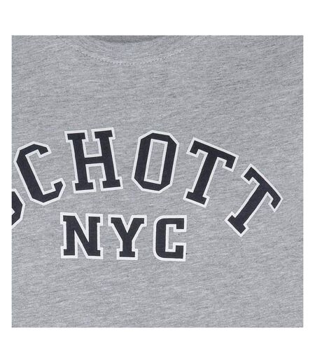 T-shirt Gris Homme Schott Crew - L