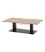 Table de jardin relevable rectangulaire en aluminium SALIMIA - Graphite et honey-4