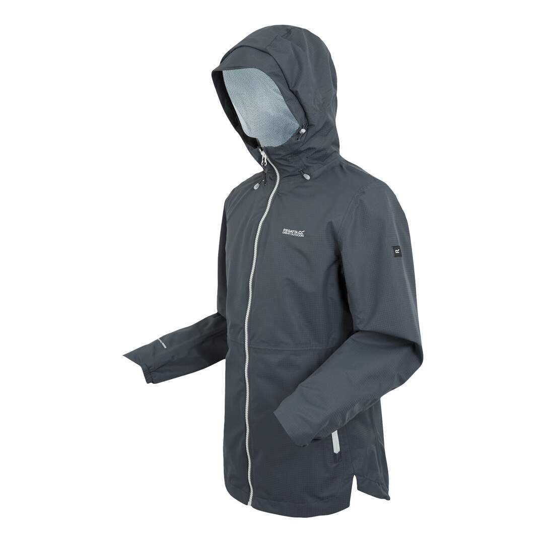 Veste imperméable hamara femme gris phoque / blanc Regatta-3