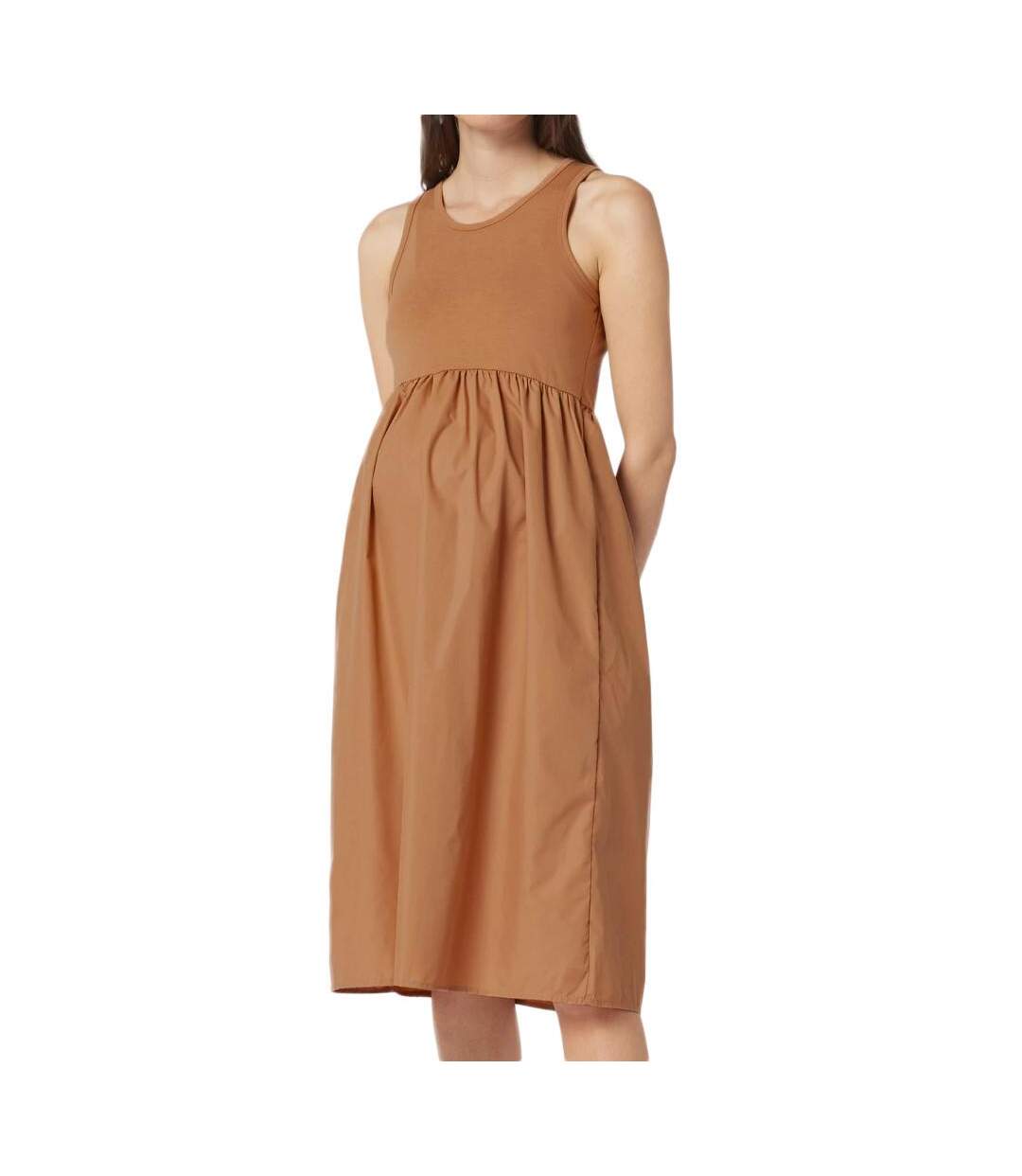 Robe Marron Femme Mamalicious Macy - L-1