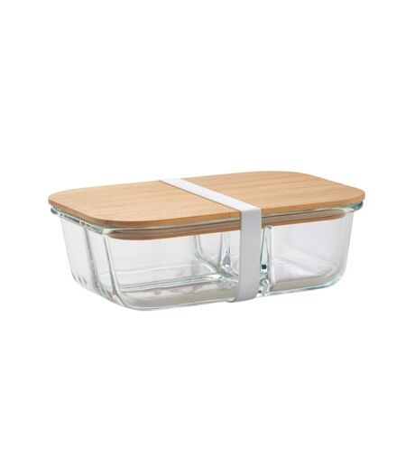 Tundra 3 bamboo glass lunch box one size transparent MidOcean