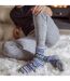 Mens Nordic Patterned Non Slip Thermal Slipper Socks with Grips-5
