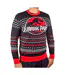 Sweat Noël Motif/style Logo Ugly Homme Noir Rouge Jurassic Park-2